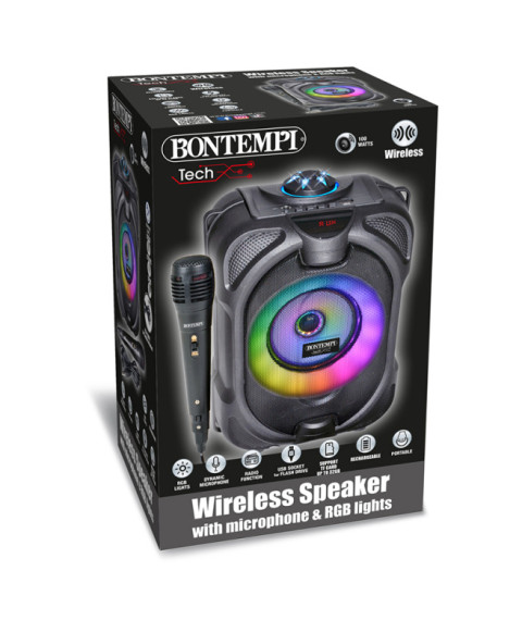 BT Set karaoke cu microfon și lumină, 60496